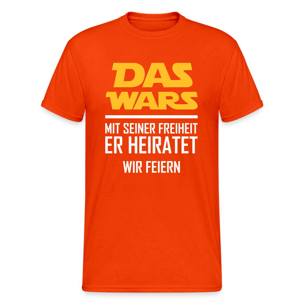 SSW1462 Tshirt Das wars Heiraten - kräftig Orange