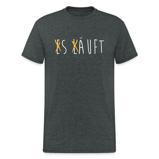 SSW1465 Tshirt Es läuft - Dunkelgrau meliert