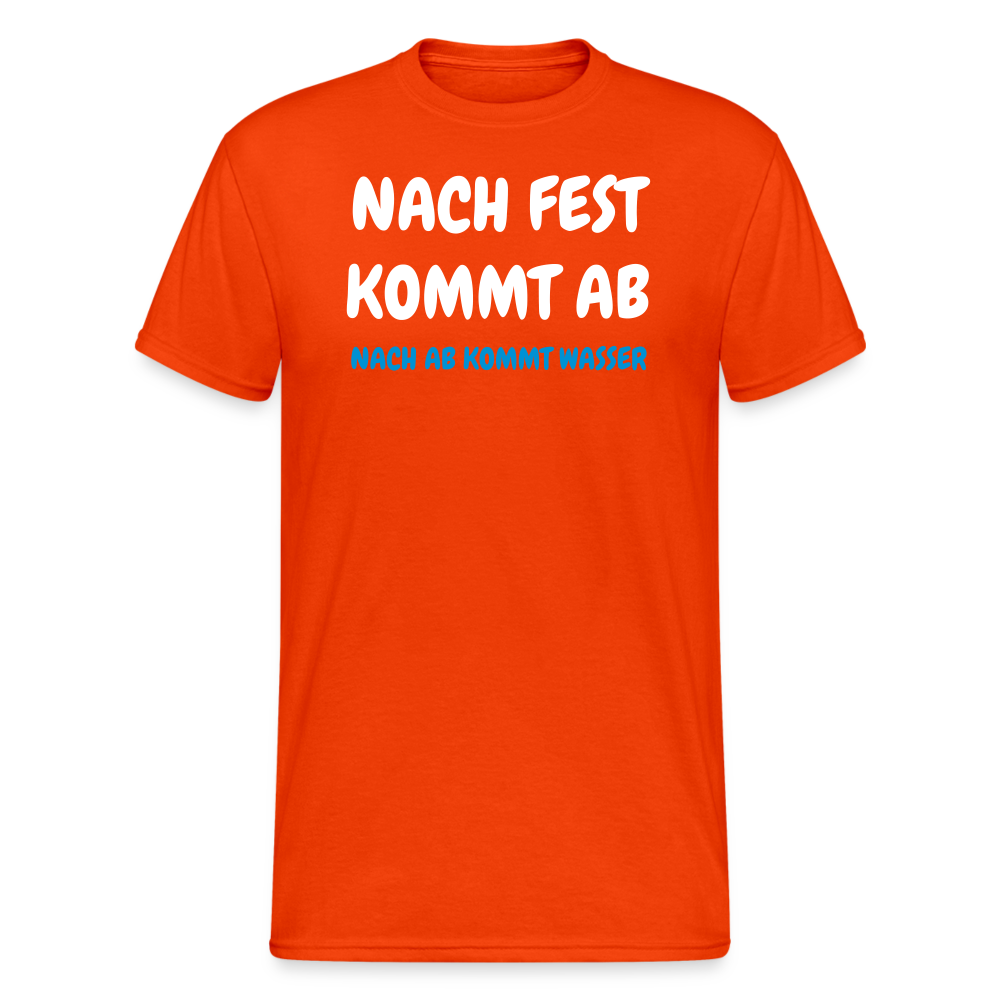 SSW1468 Tshirt NACH FEST KOMMT AB - kräftig Orange