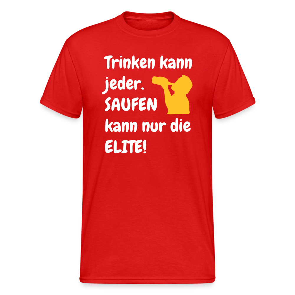 SSW1469 Tshirt Trinken kann jeder. SAUFEN kann nur die ELITE! - Rot
