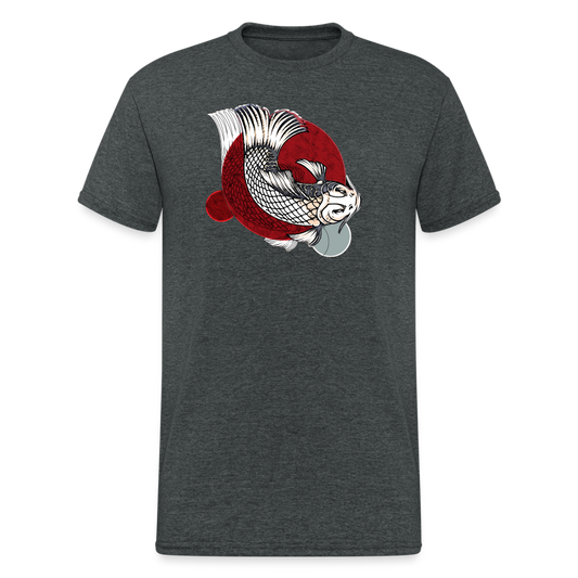 SSW1474 Tshirt Japanese_fish - Dunkelgrau meliert