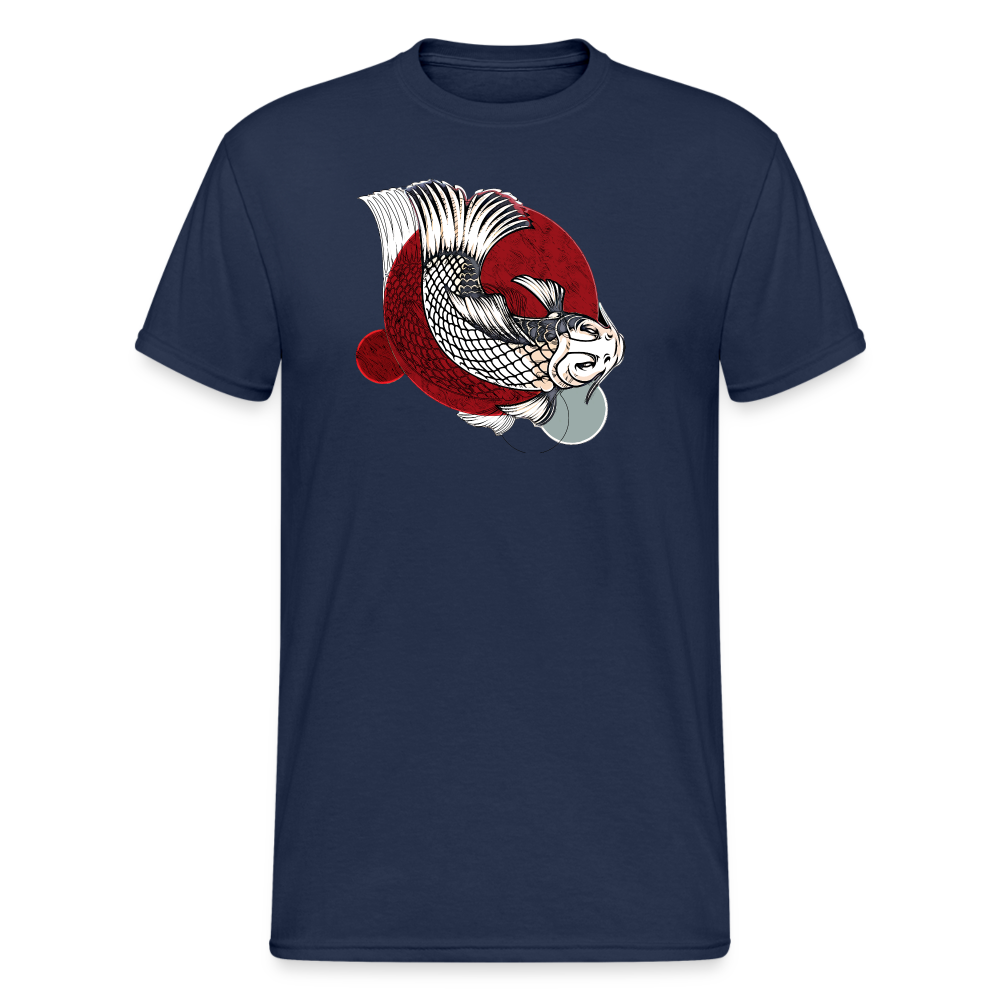 SSW1474 Tshirt Japanese_fish - Navy