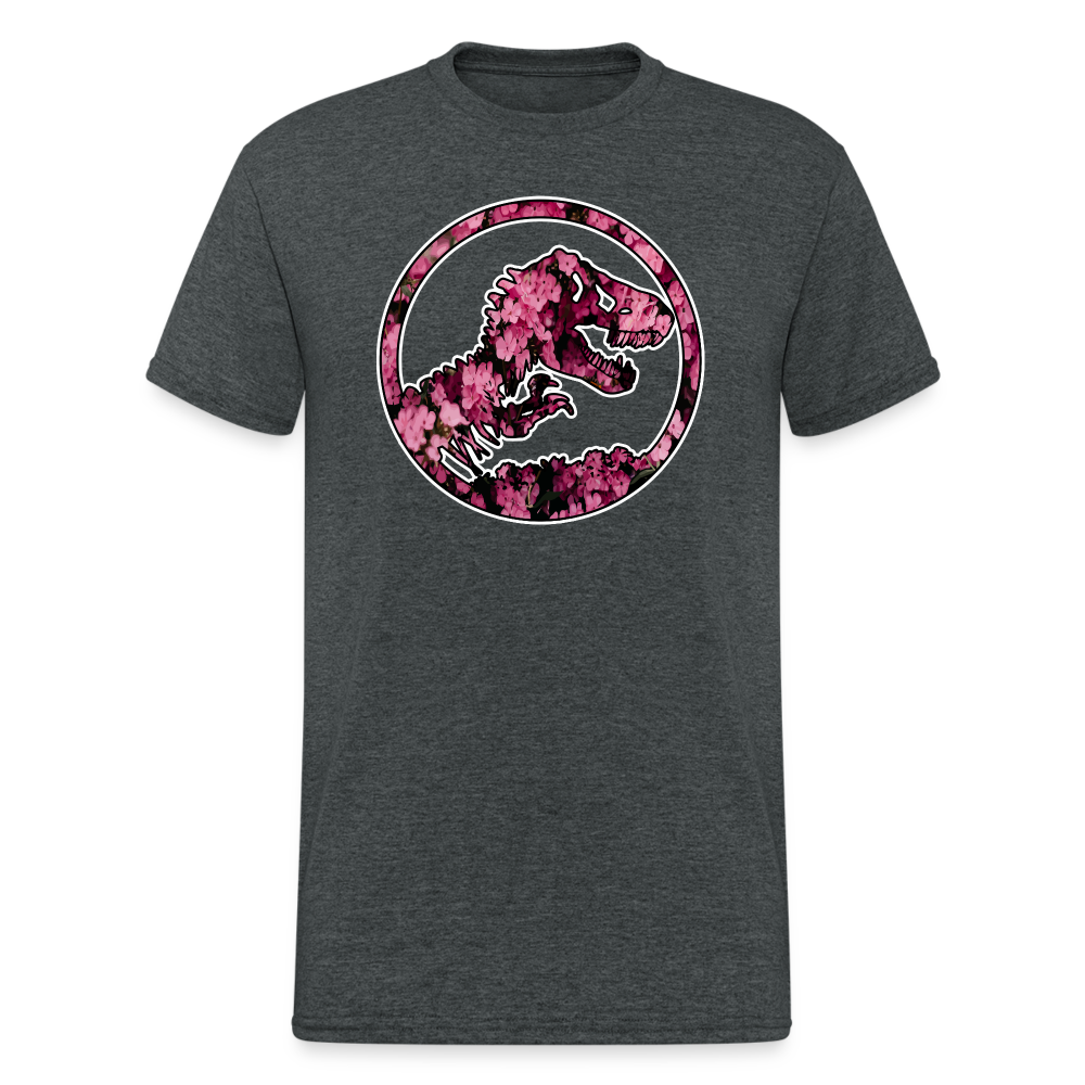 SSW1478 Tshirt jurassic_flowers_v2 - Dunkelgrau meliert