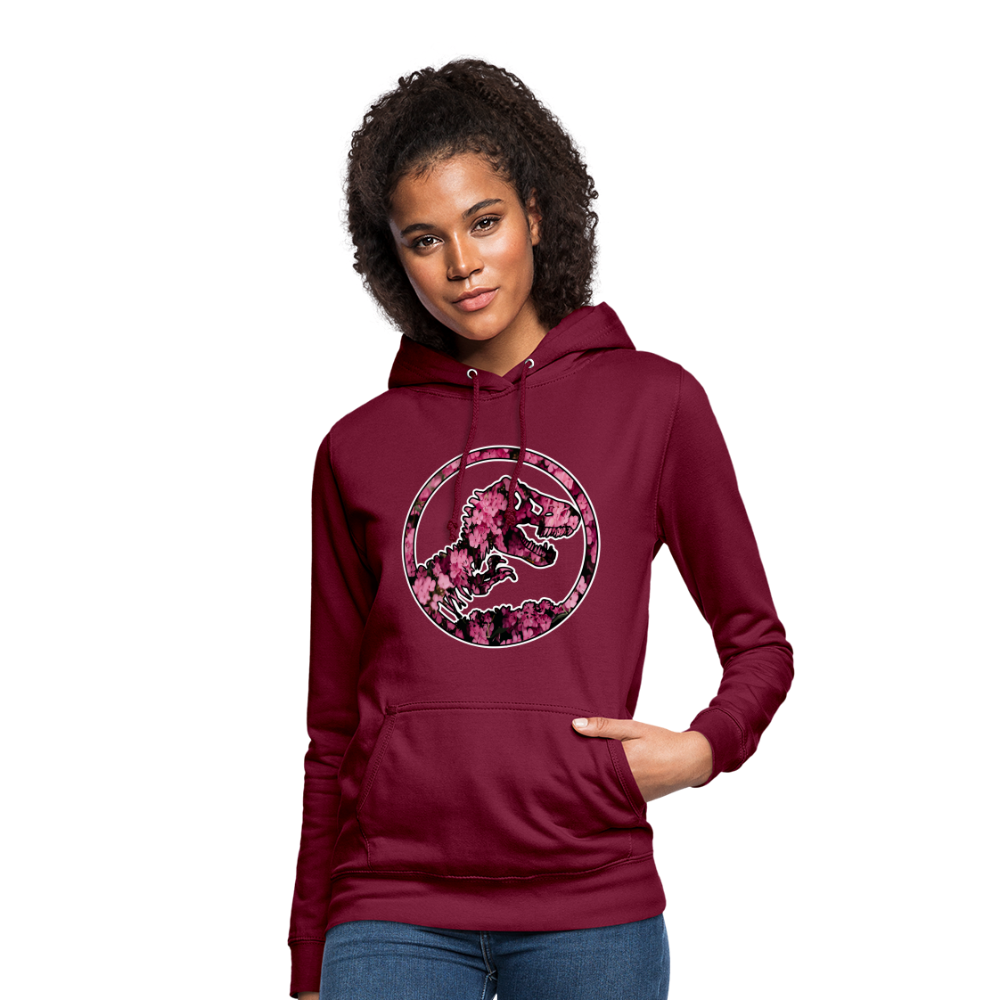 SSW1480 Hoodie jurassic_flowers_v2 - Bordeaux