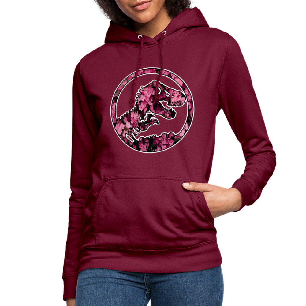 SSW1480 Hoodie jurassic_flowers_v2 - Bordeaux