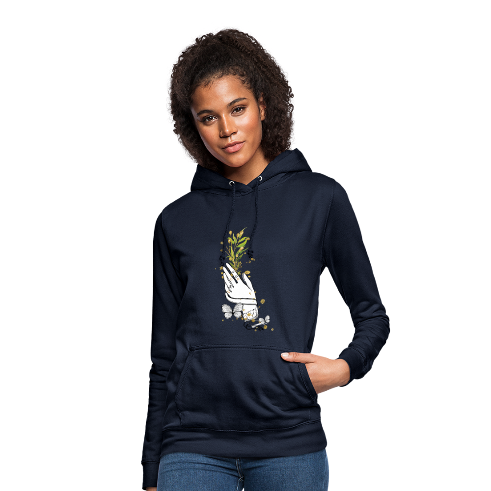 SSW1481 Hoodie Hand Blumen - Navy