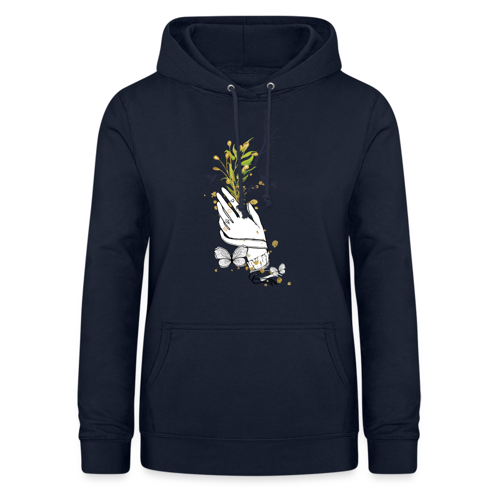 SSW1481 Hoodie Hand Blumen - Navy