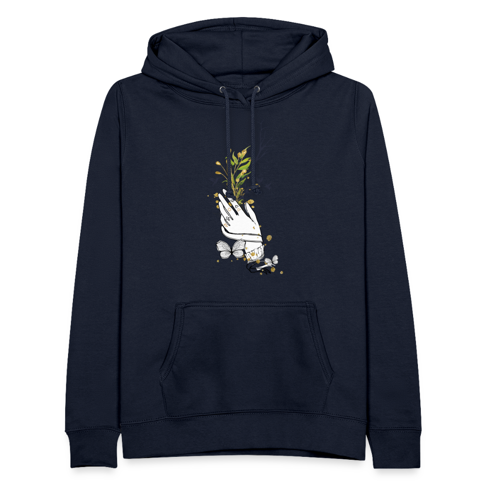 SSW1481 Hoodie Hand Blumen - Navy