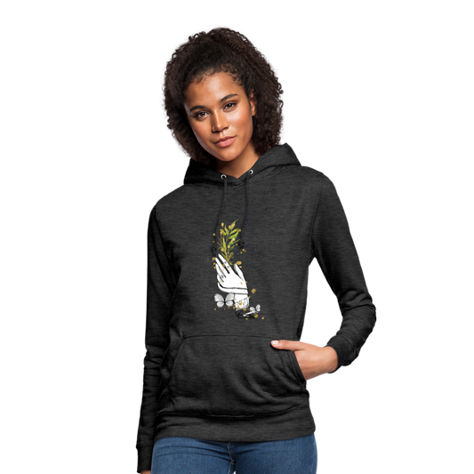 SSW1481 Hoodie Hand Blumen - Anthrazit