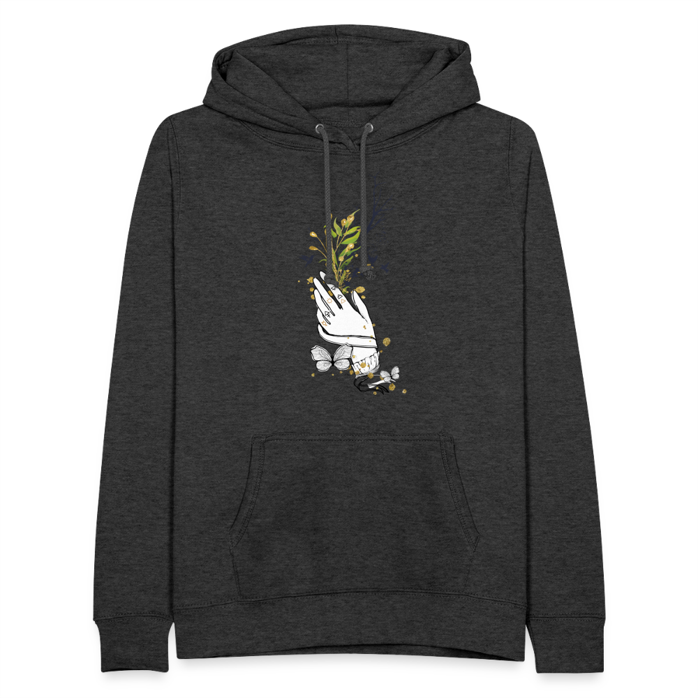 SSW1481 Hoodie Hand Blumen - Anthrazit