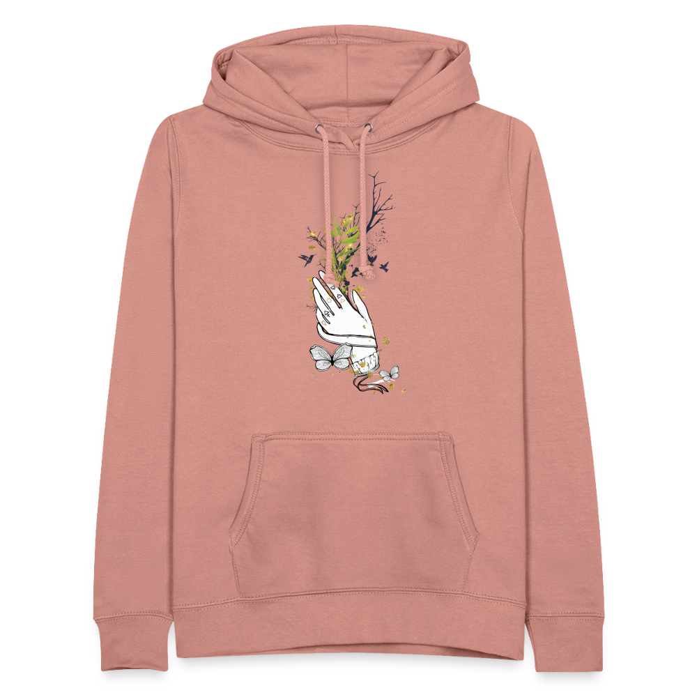 SSW1481 Hoodie Hand Blumen - Altrosa