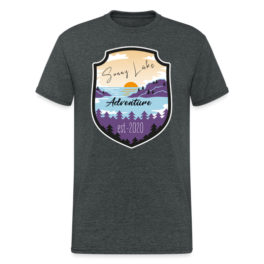 SSW1483 Hoodie Berge See - Dunkelgrau meliert