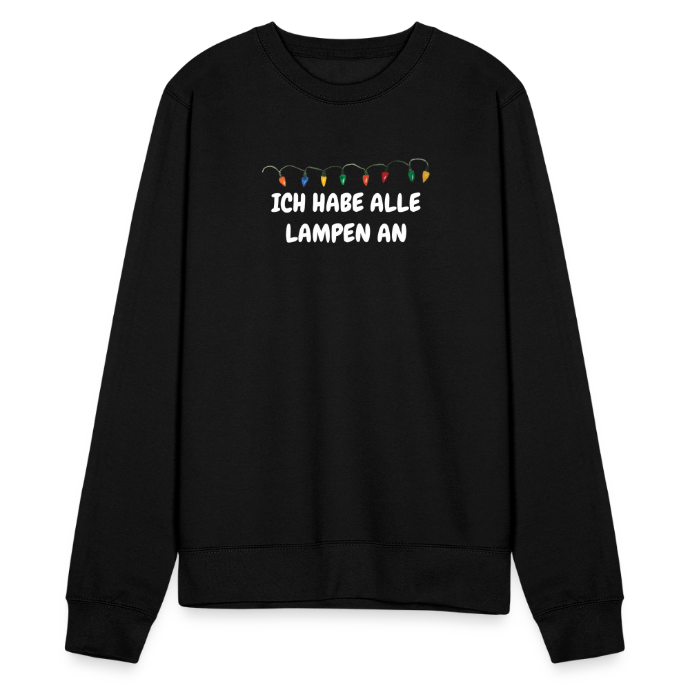 SSW1485 Unisex Pullover ICH HABE ALLE LAMPEN AN - Schwarz