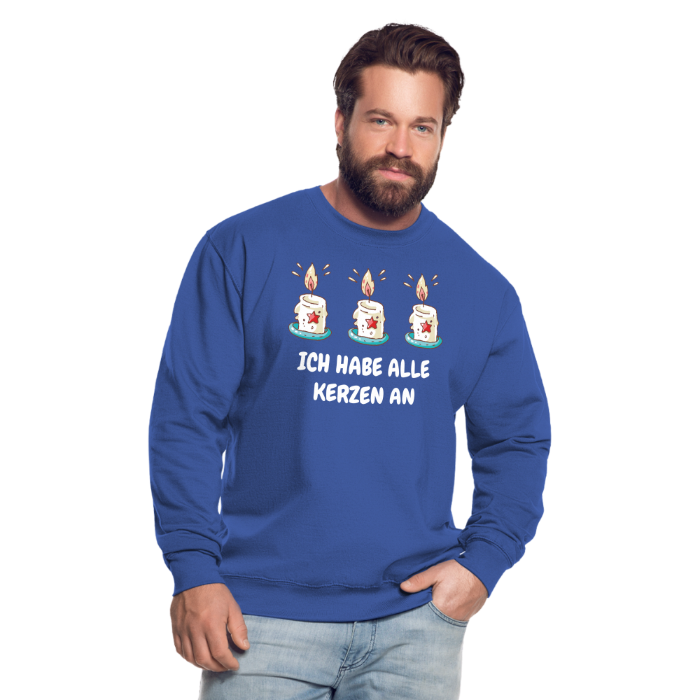 SSW1486 Unisex Pullover ICH HABE ALLE KERZEN AN - Royalblau