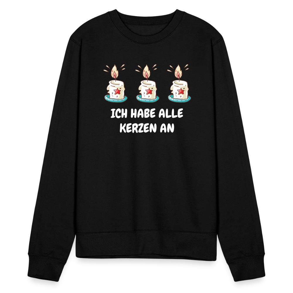 SSW1486 Unisex Pullover ICH HABE ALLE KERZEN AN - Schwarz