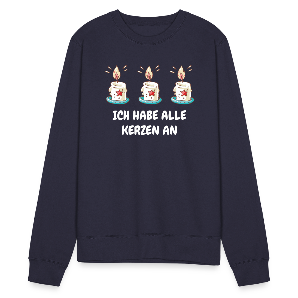 SSW1486 Unisex Pullover ICH HABE ALLE KERZEN AN - Navy