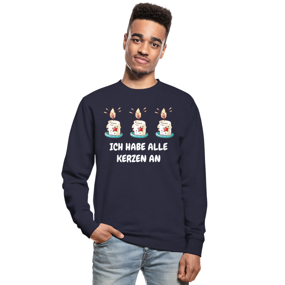 SSW1486 Unisex Pullover ICH HABE ALLE KERZEN AN - Navy