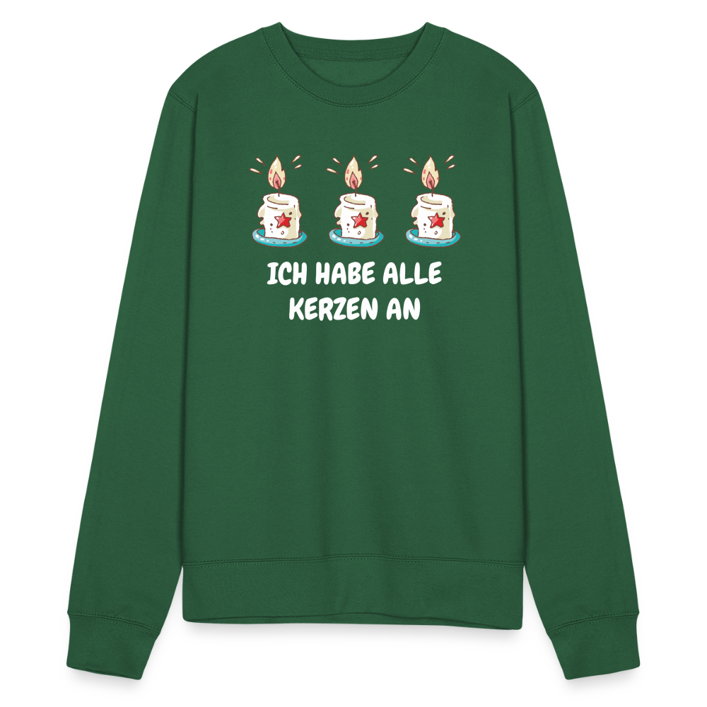 SSW1486 Unisex Pullover ICH HABE ALLE KERZEN AN - Grün