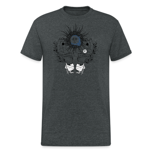 SSW1482 Tshirt Sonne Hand - Dunkelgrau meliert