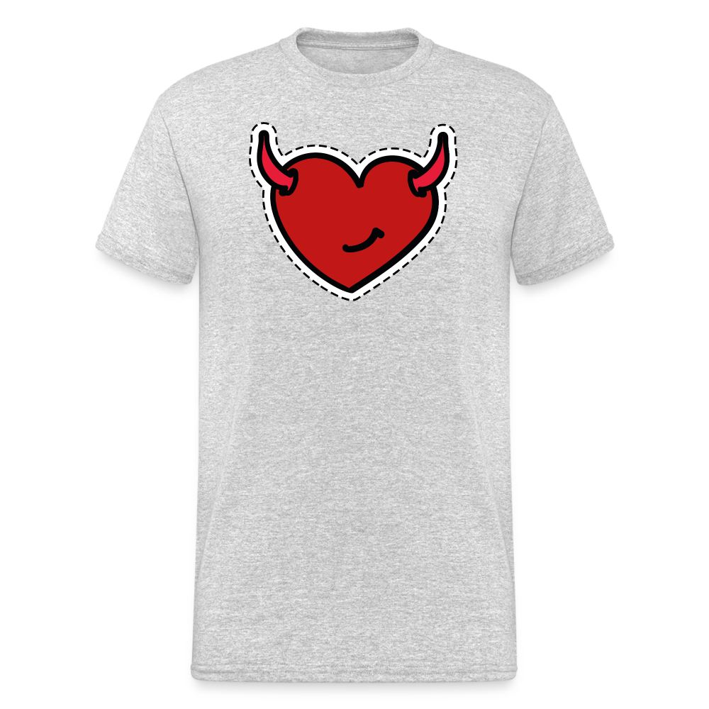 SSW1492 Tshirt Teufel Herz - Grau meliert