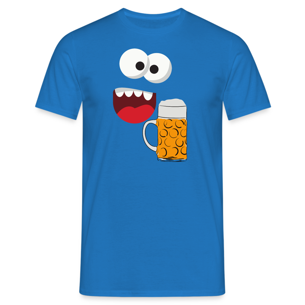 SSW1509 Tshirt Monster Gesicht Bier - Royalblau