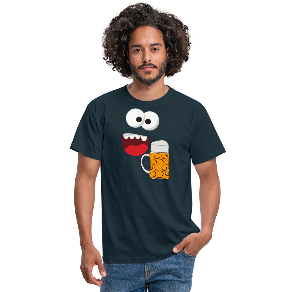 SSW1509 Tshirt Monster Gesicht Bier - Navy