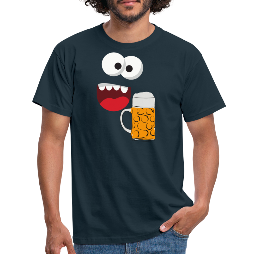 SSW1509 Tshirt Monster Gesicht Bier - Navy