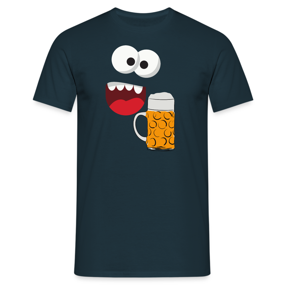 SSW1509 Tshirt Monster Gesicht Bier - Navy