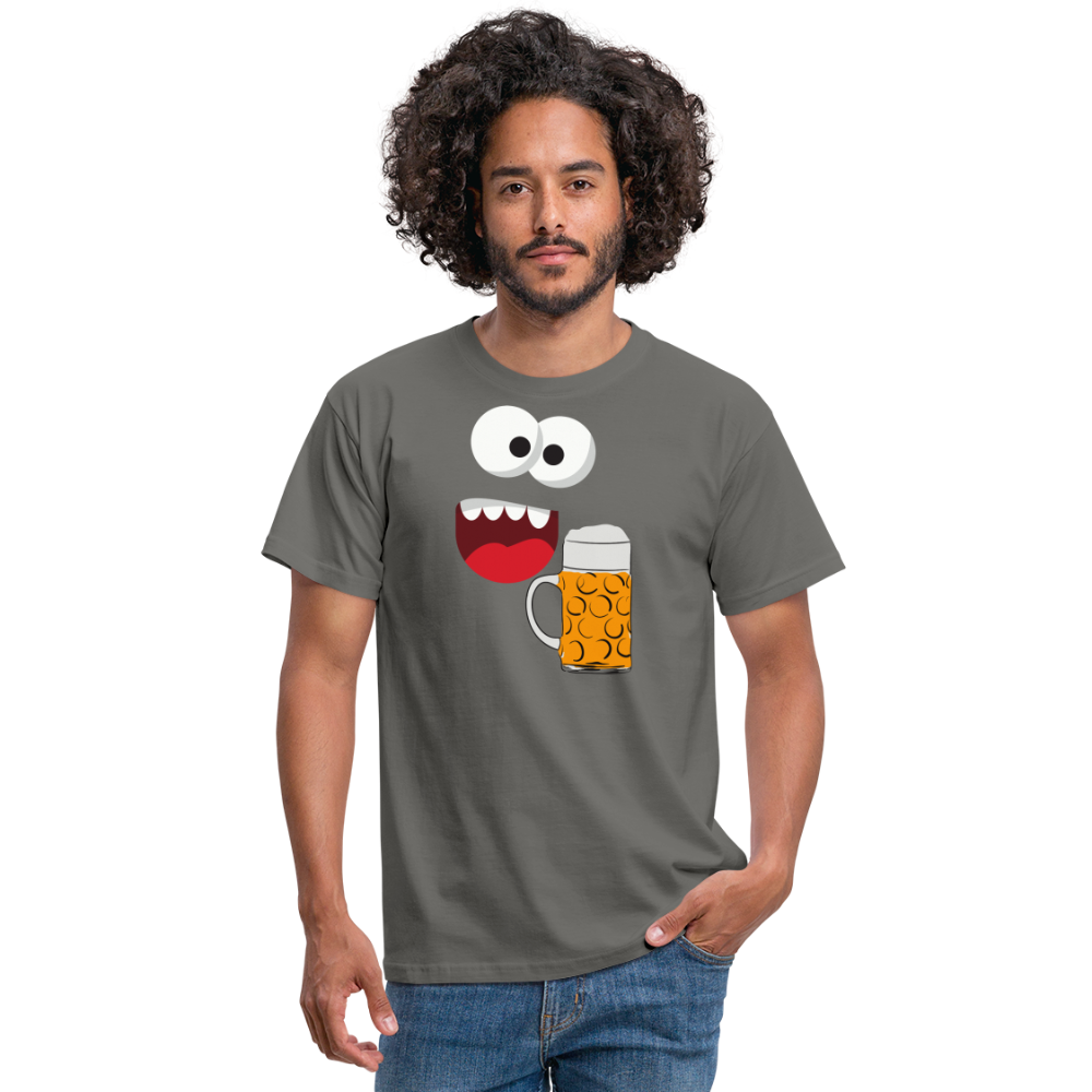 SSW1509 Tshirt Monster Gesicht Bier - Graphit