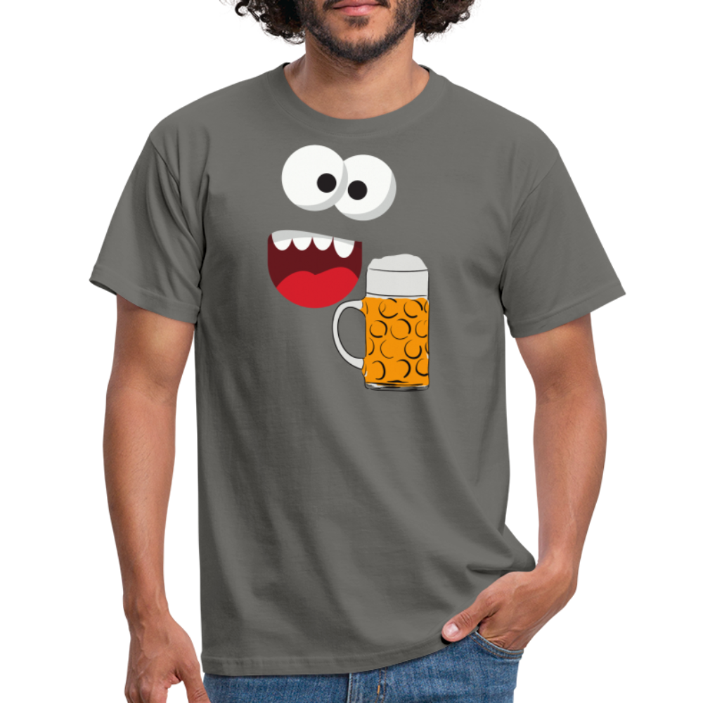 SSW1509 Tshirt Monster Gesicht Bier - Graphit