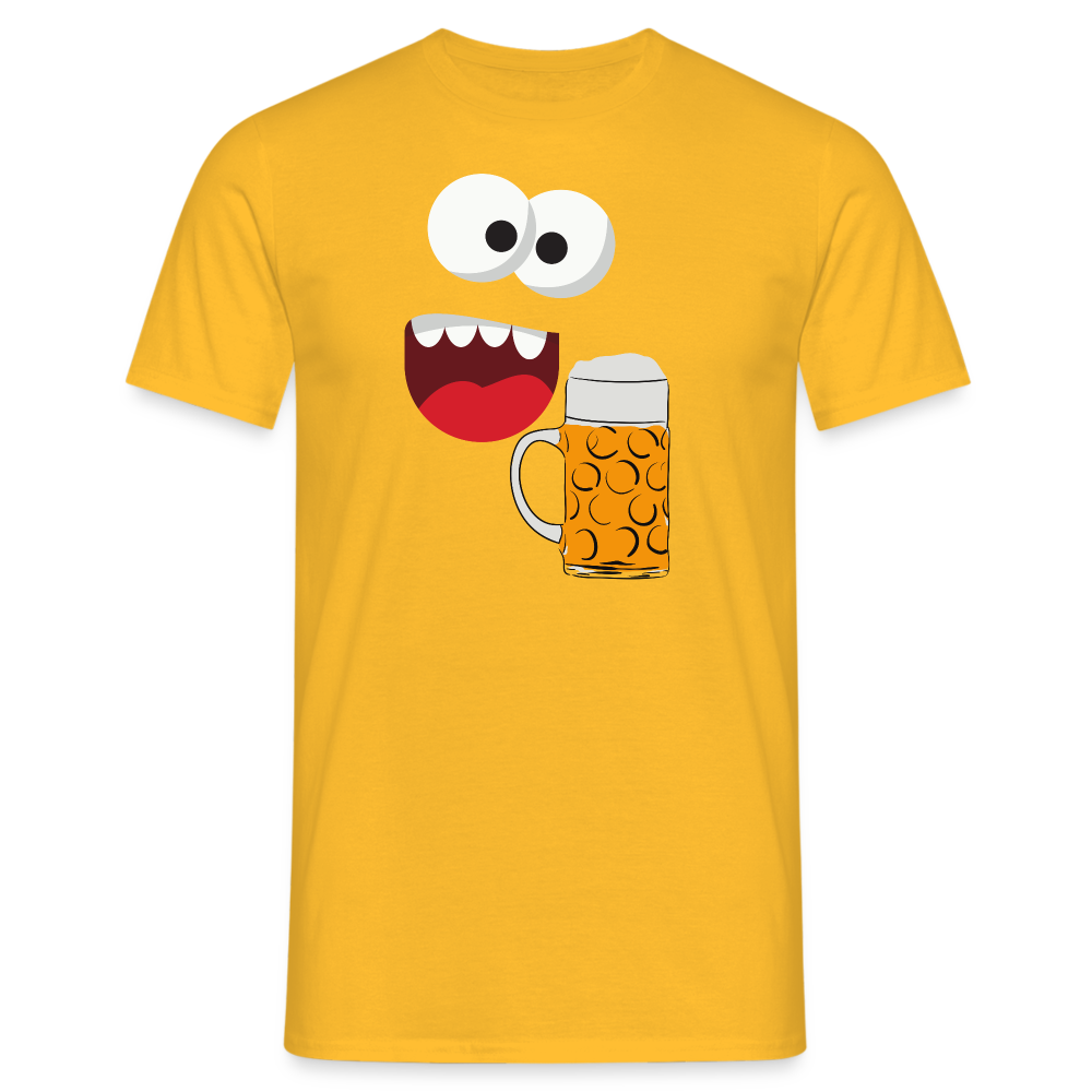 SSW1509 Tshirt Monster Gesicht Bier - Gelb