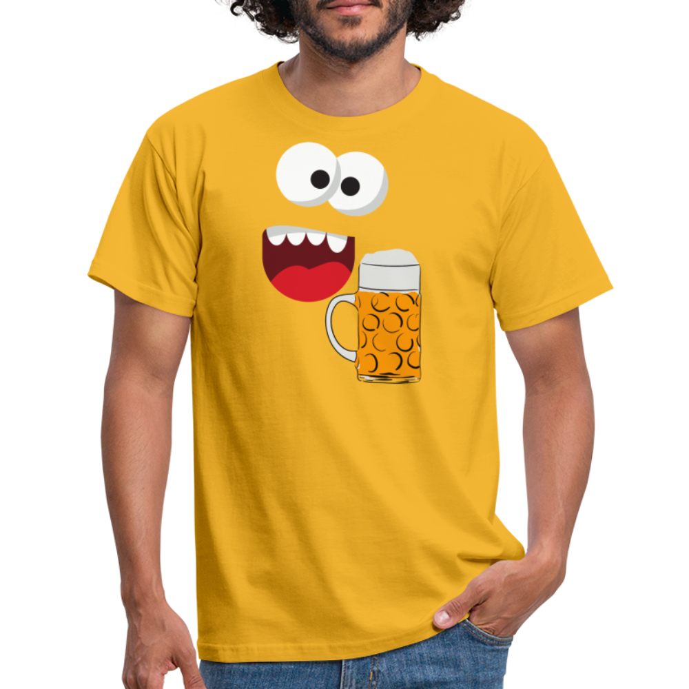 SSW1509 Tshirt Monster Gesicht Bier - Gelb