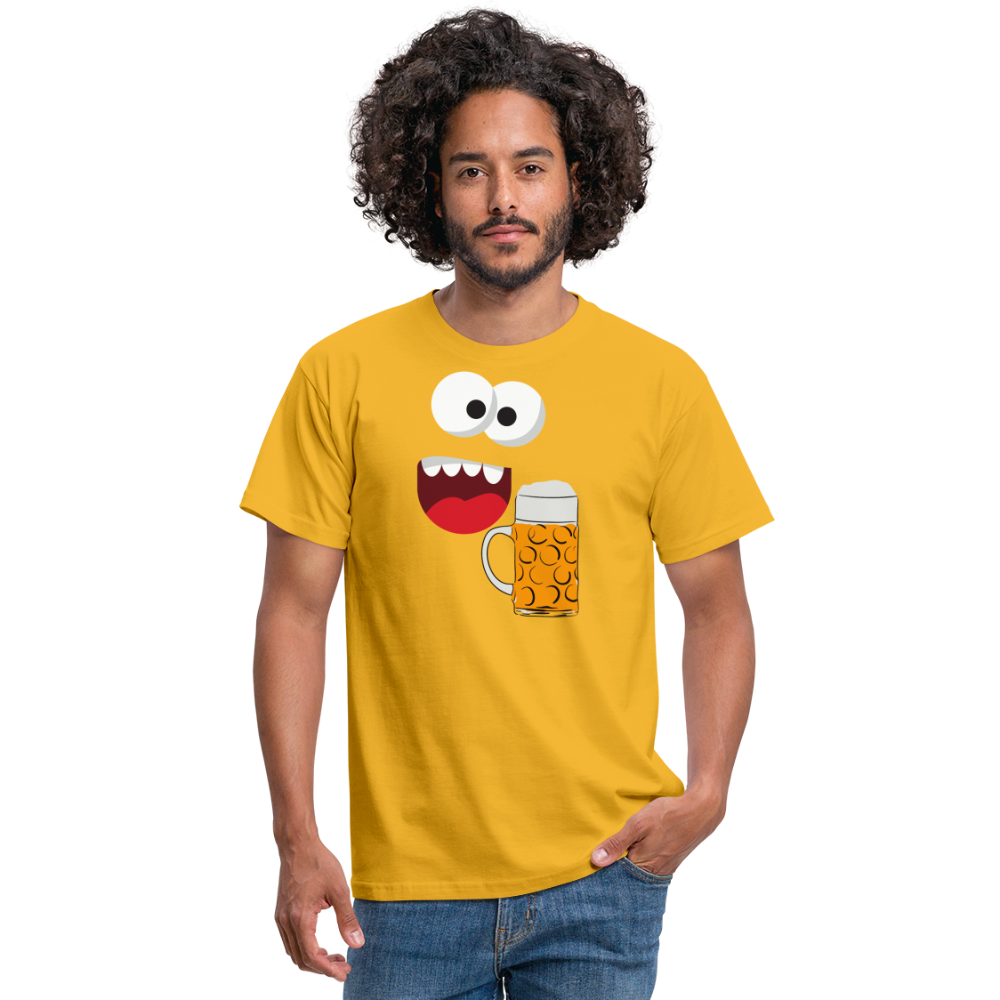 SSW1509 Tshirt Monster Gesicht Bier - Gelb