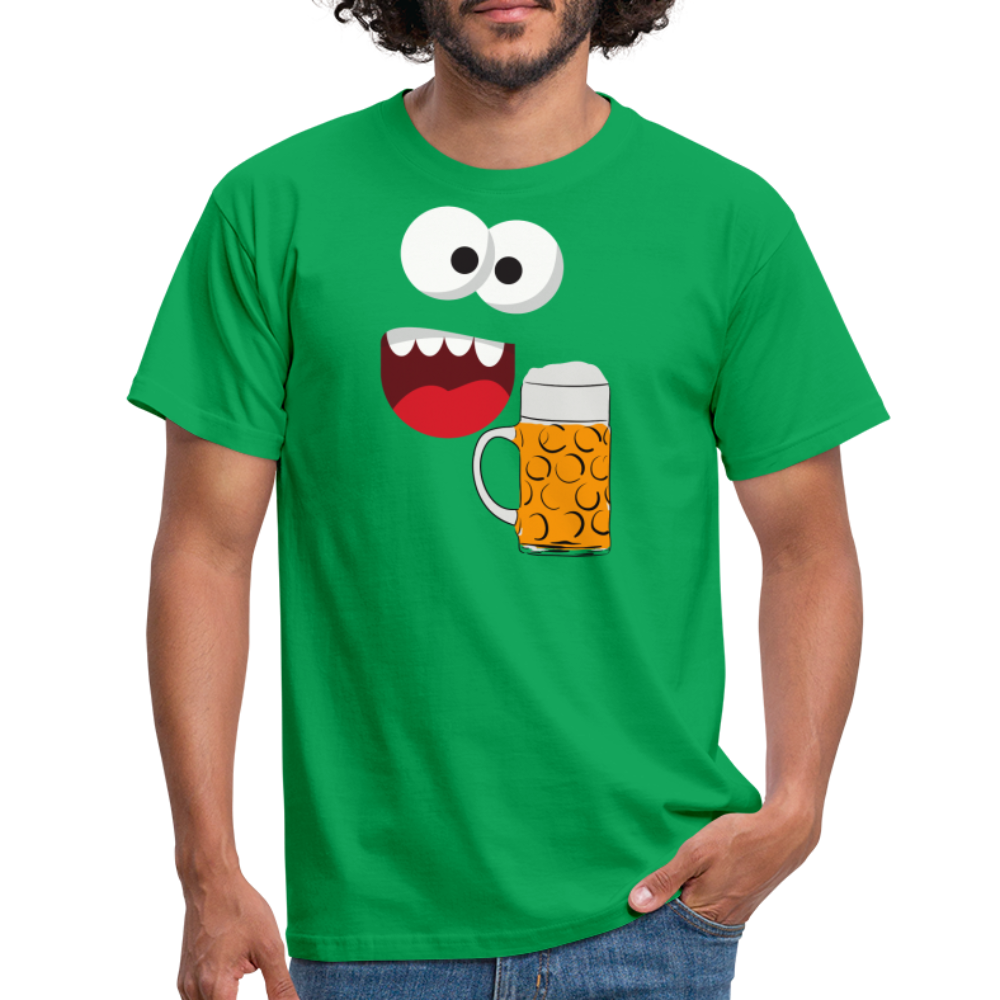SSW1509 Tshirt Monster Gesicht Bier - Kelly Green