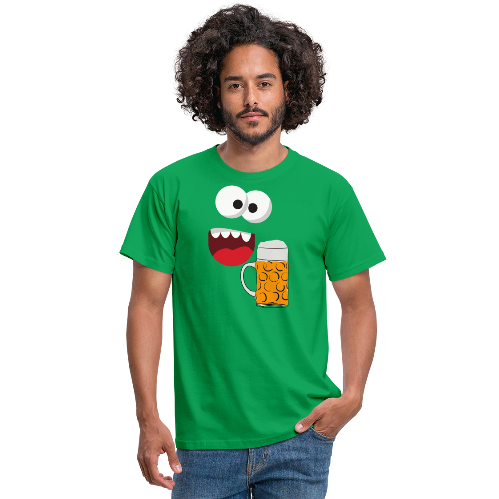 SSW1509 Tshirt Monster Gesicht Bier - Kelly Green