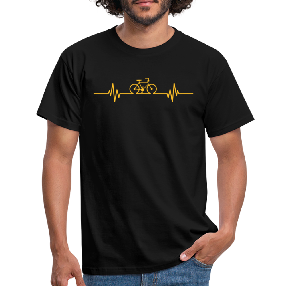 SSW1511 Tshirt Fahrrad Herzschlag - Schwarz