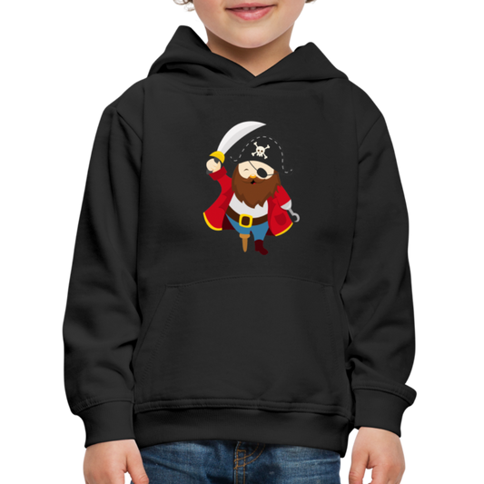 SSW1518 Kinder Hoodie Piratenkapitän - Schwarz