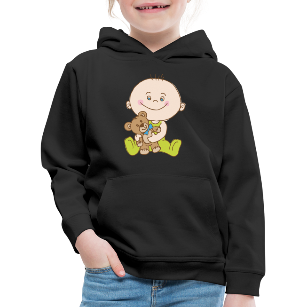 SSW1521 Kinder Hoodie Baby Teddy - Schwarz