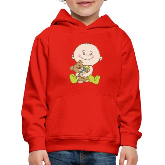 SSW1521 Kinder Hoodie Baby Teddy - Rot