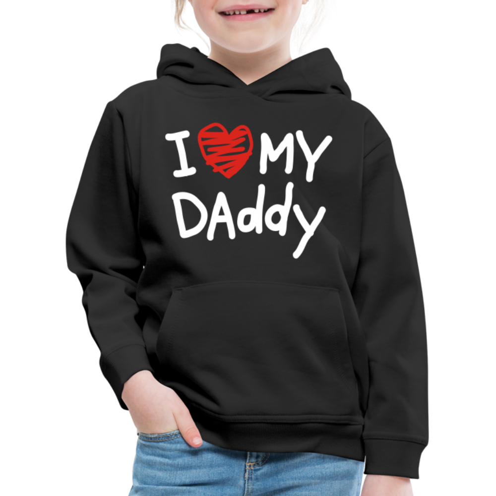 SSW1522 Kinder Hoodie I Love My Dadday - Schwarz