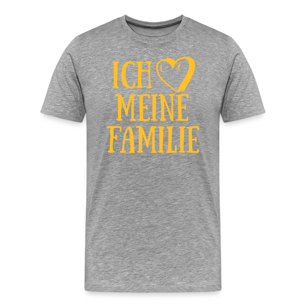 SSW1523 Tshirt ich liebe meine Familie - Grau meliert