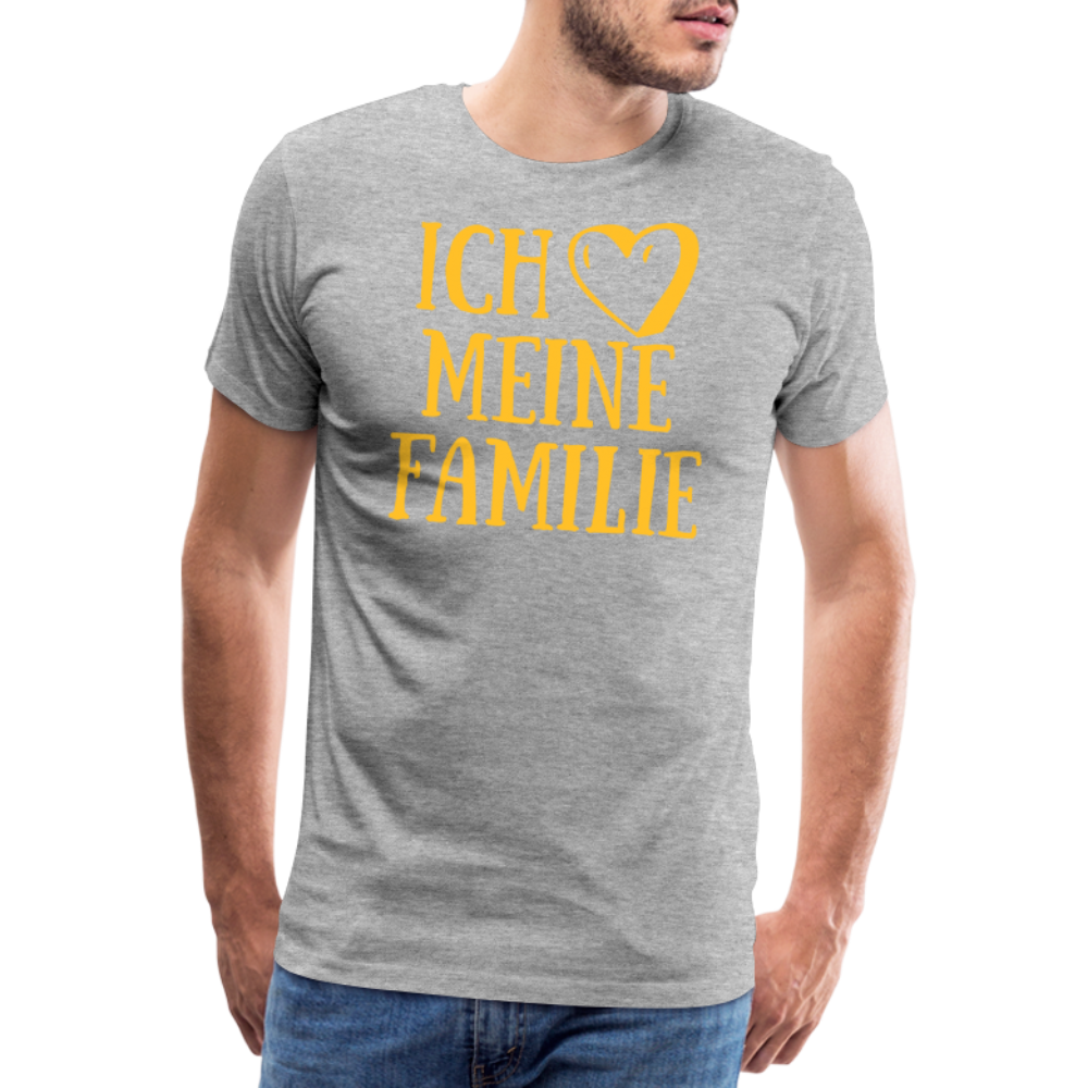SSW1523 Tshirt ich liebe meine Familie - Grau meliert