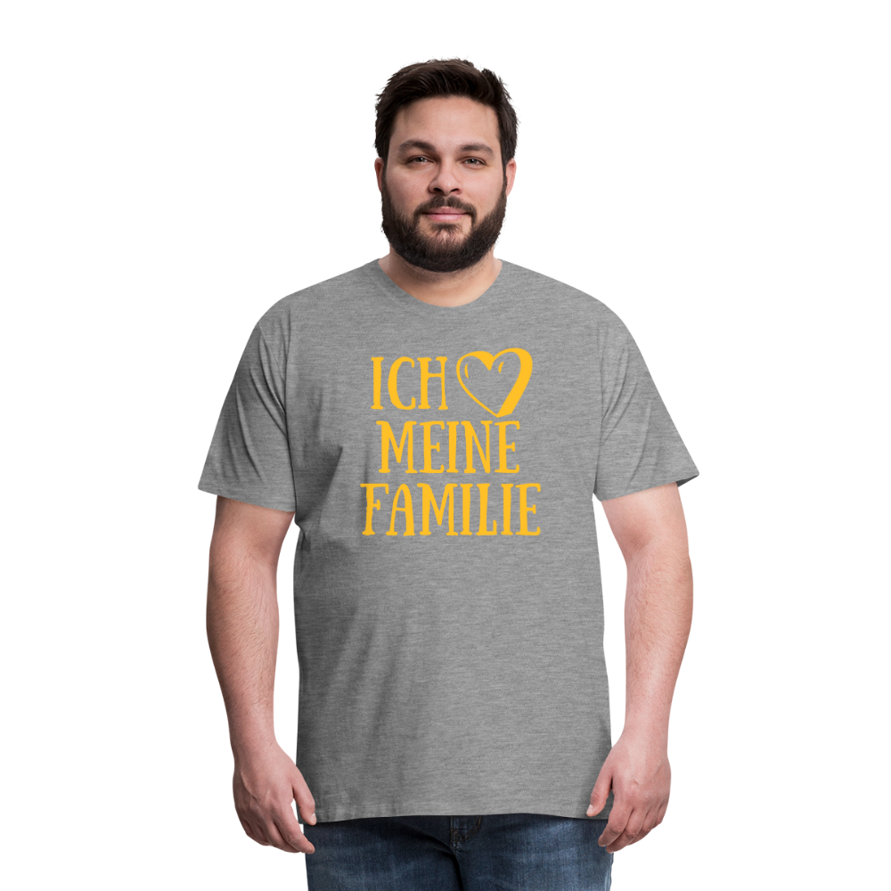SSW1523 Tshirt ich liebe meine Familie - Grau meliert