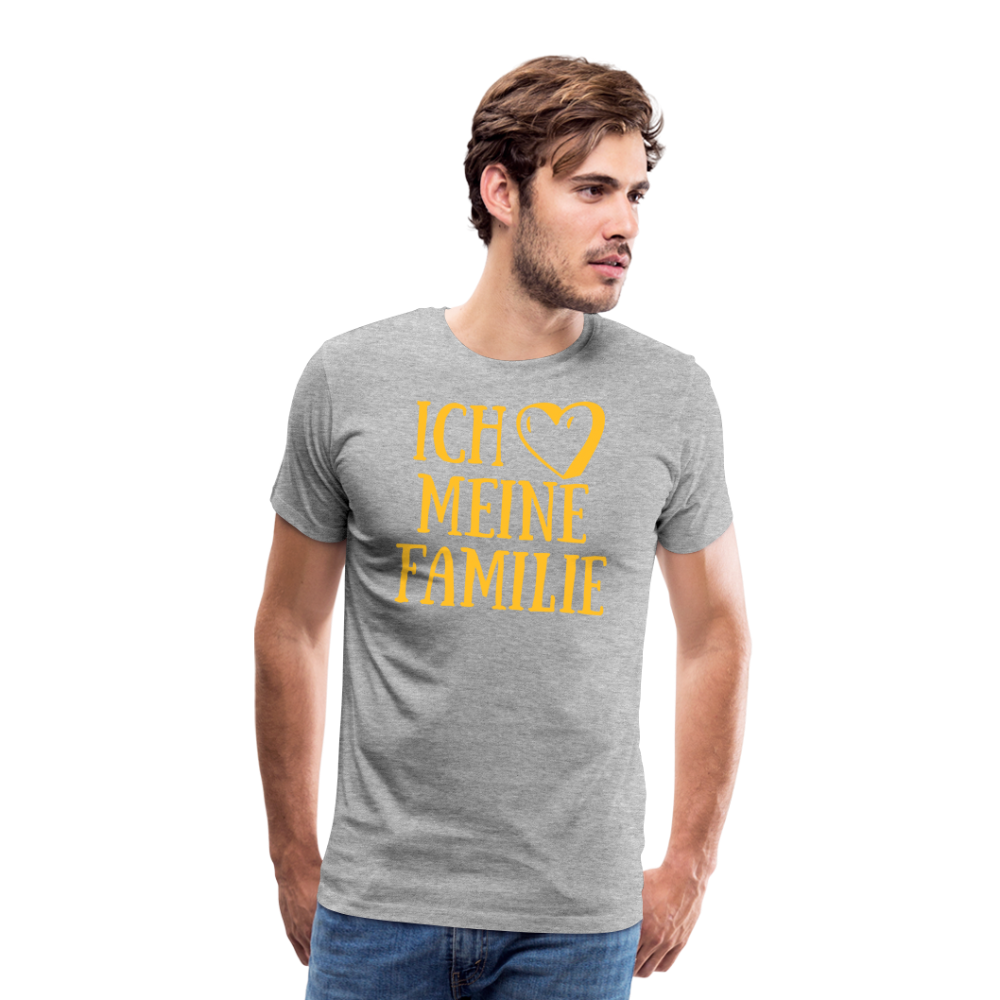 SSW1523 Tshirt ich liebe meine Familie - Grau meliert