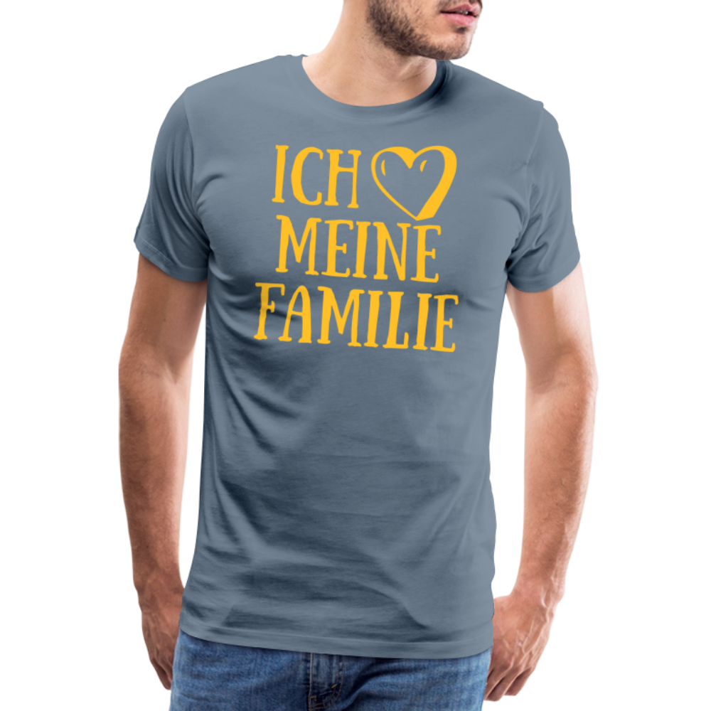 SSW1523 Tshirt ich liebe meine Familie - Blaugrau