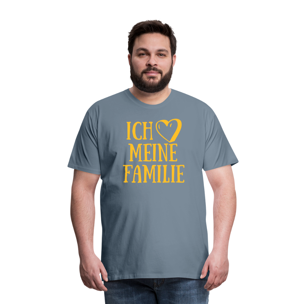 SSW1523 Tshirt ich liebe meine Familie - Blaugrau