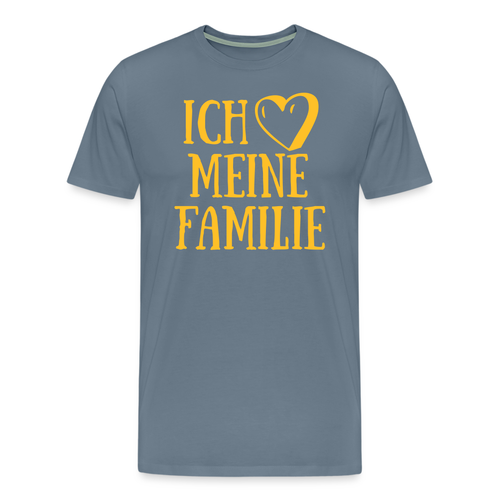 SSW1523 Tshirt ich liebe meine Familie - Blaugrau