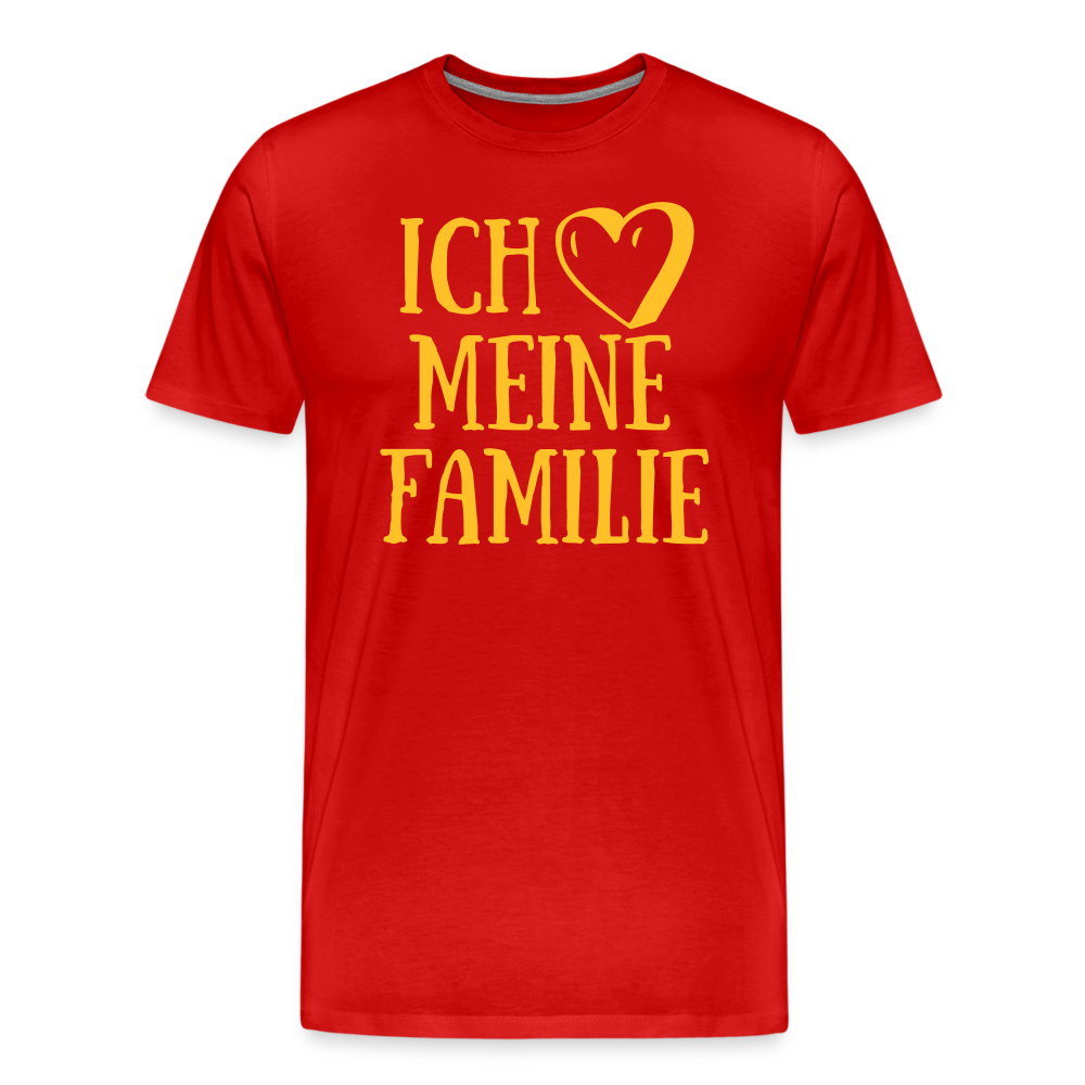 SSW1523 Tshirt ich liebe meine Familie - Rot