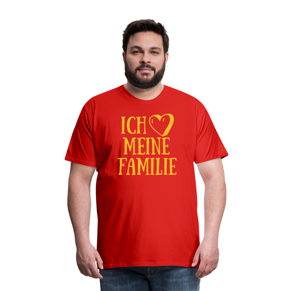 SSW1523 Tshirt ich liebe meine Familie - Rot