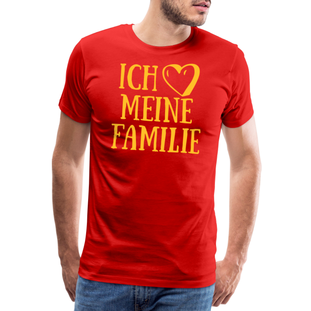 SSW1523 Tshirt ich liebe meine Familie - Rot